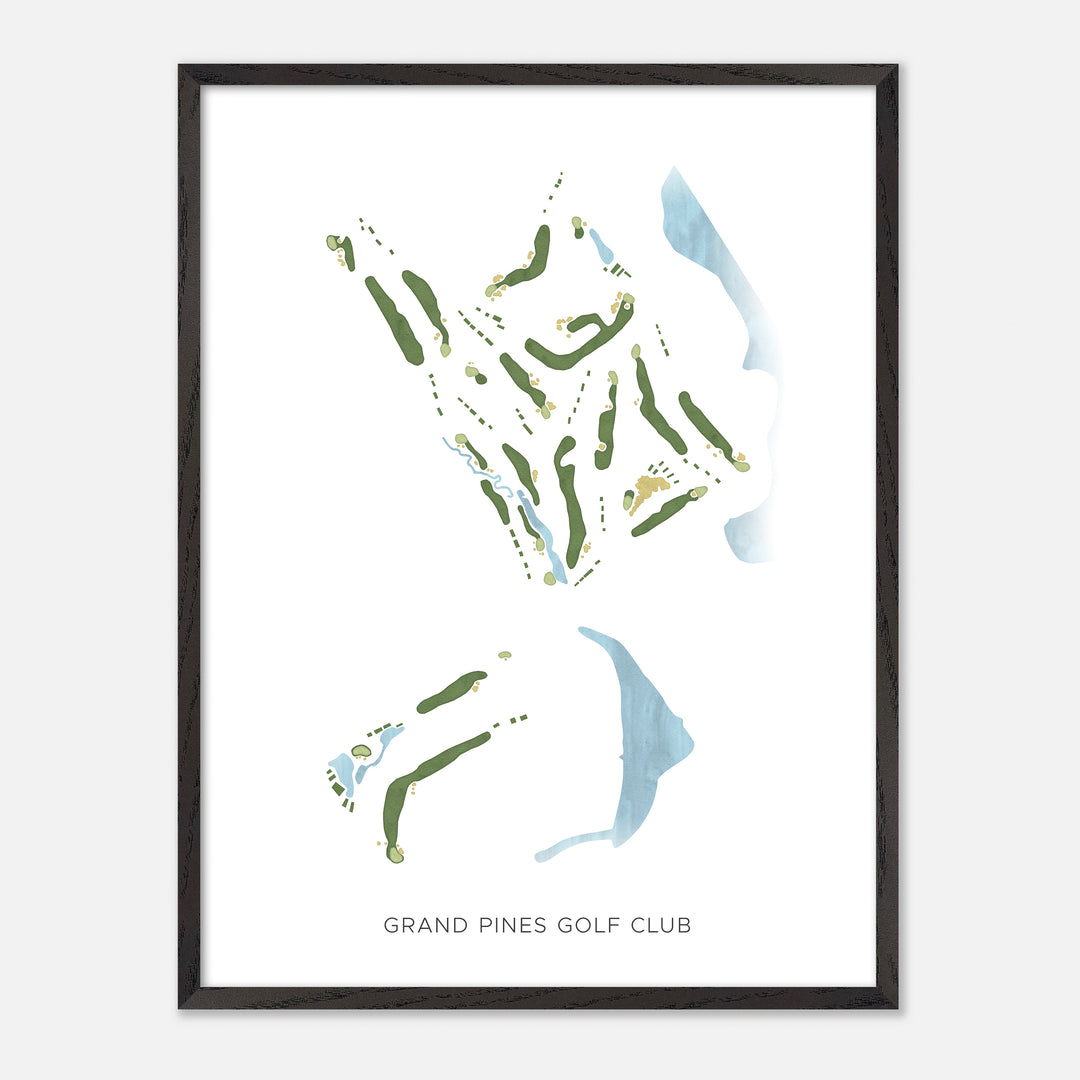 Print of Grand Pines Golf Club Modern Map