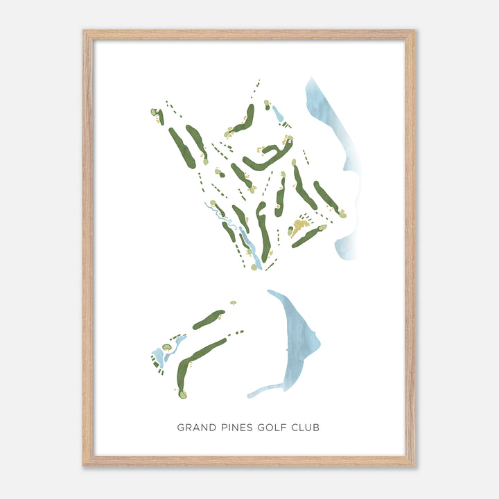 Print of Grand Pines Golf Club Modern Map