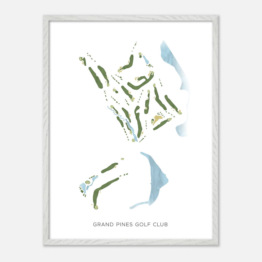 Print of Grand Pines Golf Club Modern Map