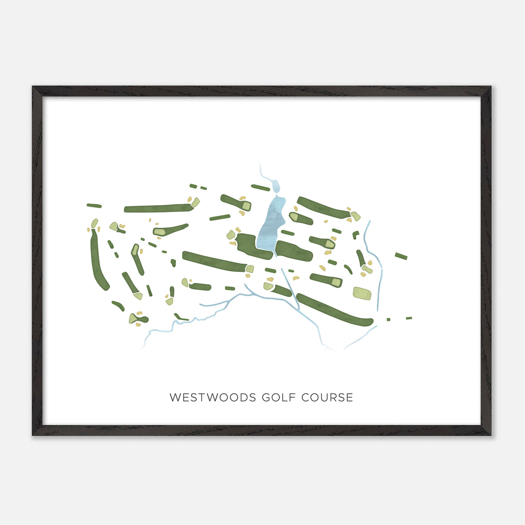 Print of Westwoods Golf Course Modern Map