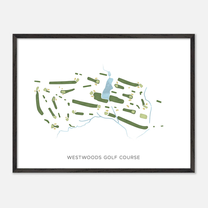 Print of Westwoods Golf Course Modern Map