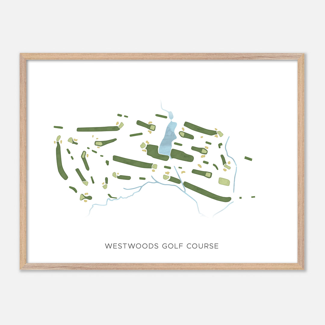 Print of Westwoods Golf Course Modern Map