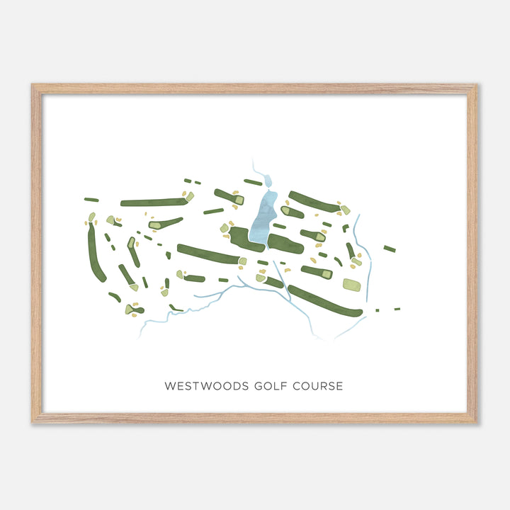 Print of Westwoods Golf Course Modern Map