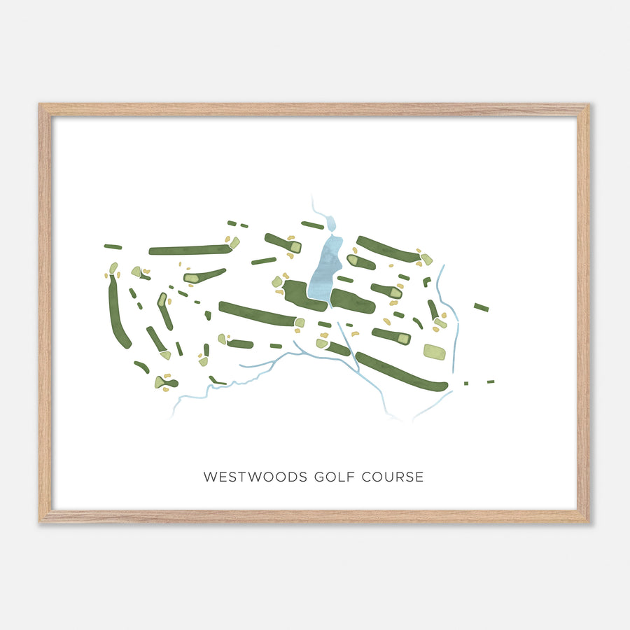 Print of Westwoods Golf Course Modern Map