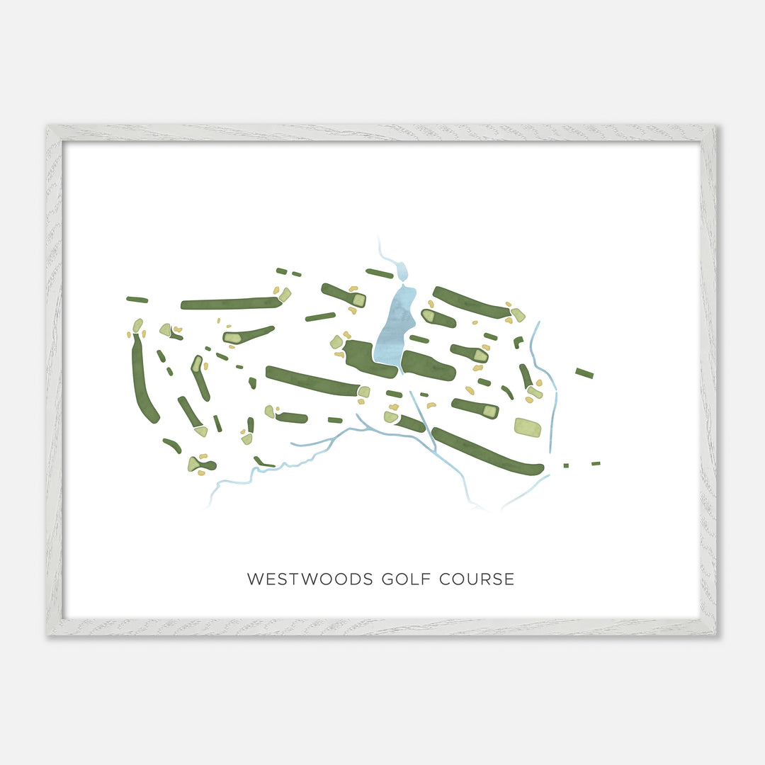 Print of Westwoods Golf Course Modern Map