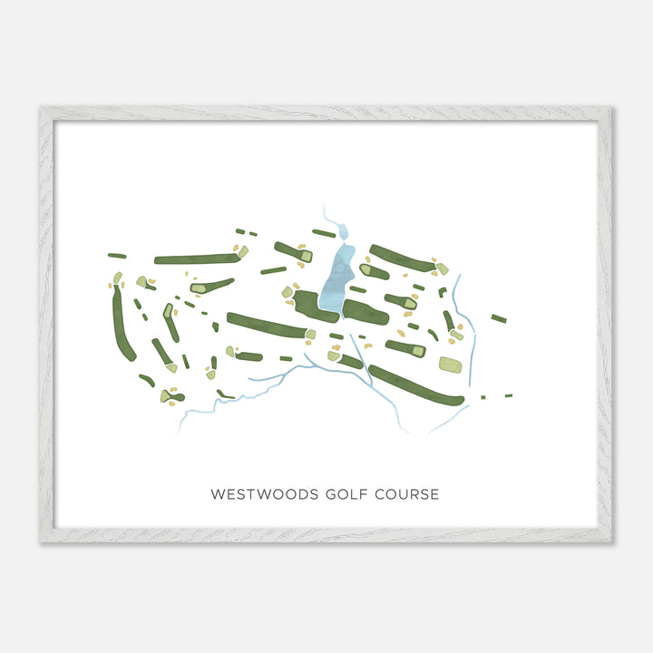 Print of Westwoods Golf Course Modern Map