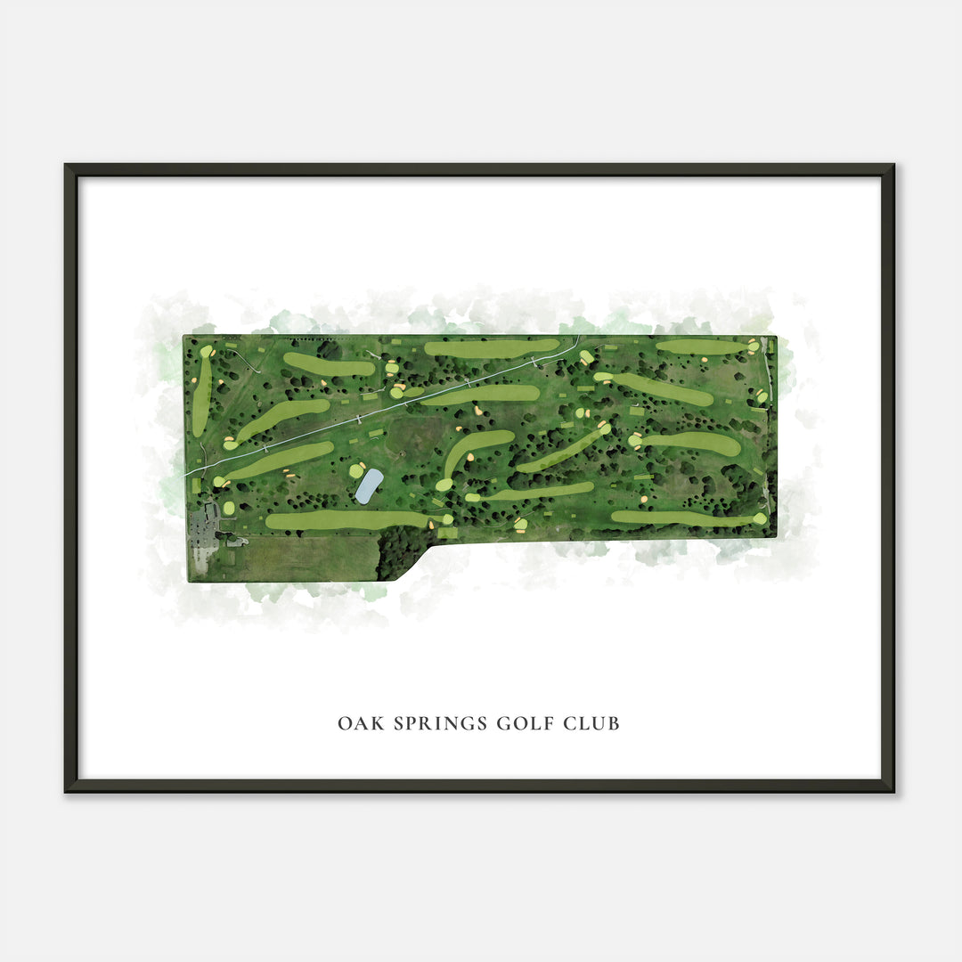 Print of Oak Springs Golf Club Classic Map