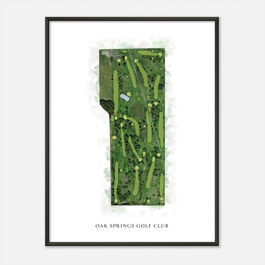Print of Oak Springs Golf Club Classic Map