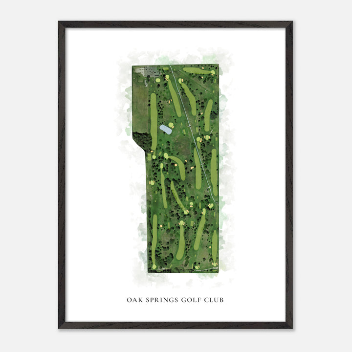 Print of Oak Springs Golf Club Classic Map