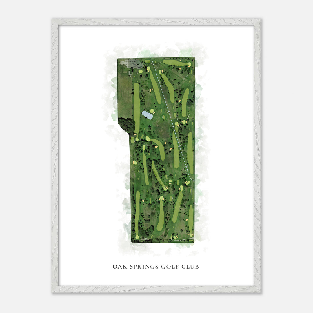 Print of Oak Springs Golf Club Classic Map