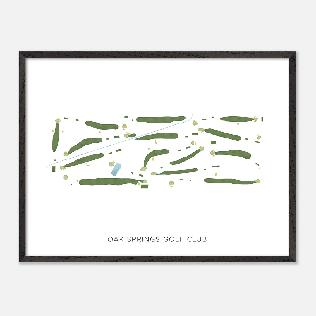 Print of Oak Springs Golf Club Modern Map