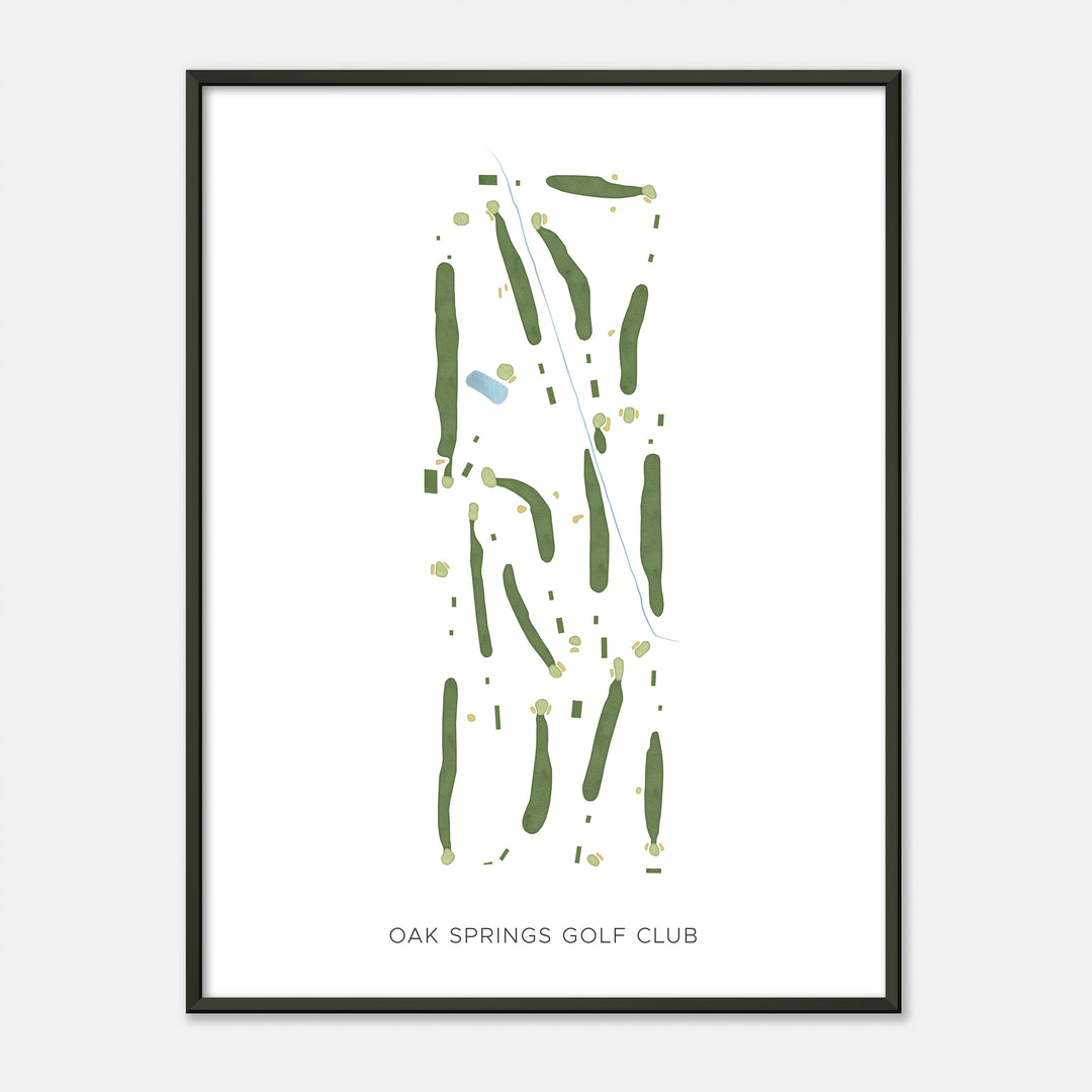 Print of Oak Springs Golf Club Modern Map