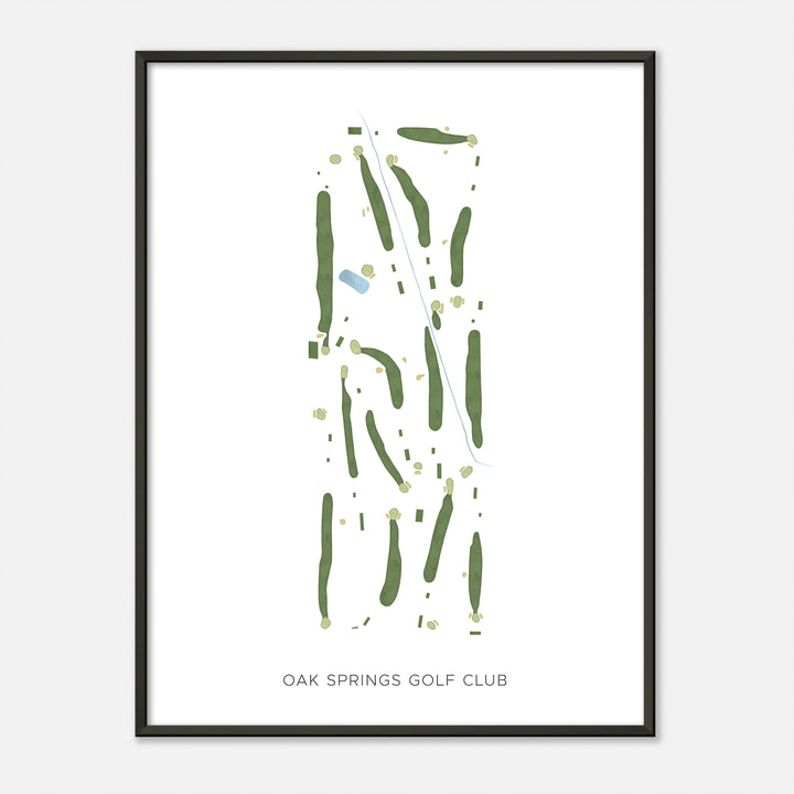Print of Oak Springs Golf Club Modern Map