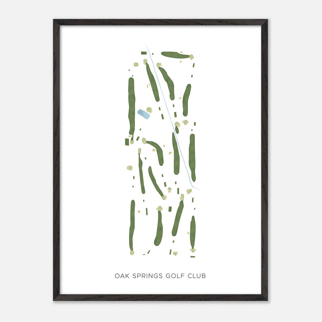 Print of Oak Springs Golf Club Modern Map