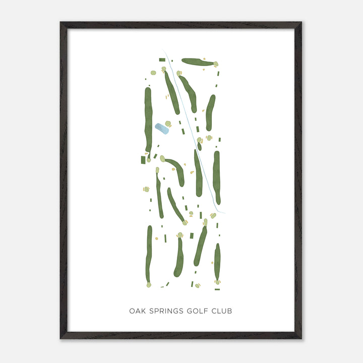 Print of Oak Springs Golf Club Modern Map