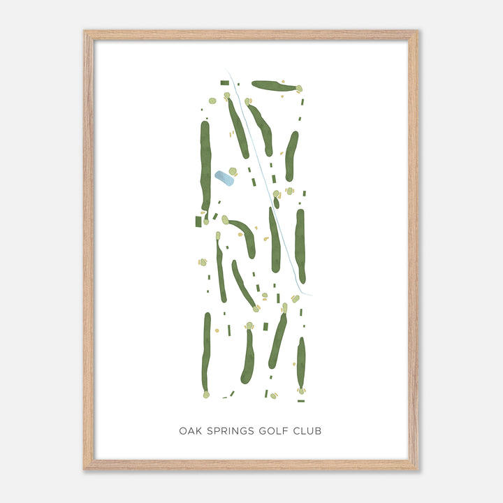 Print of Oak Springs Golf Club Modern Map