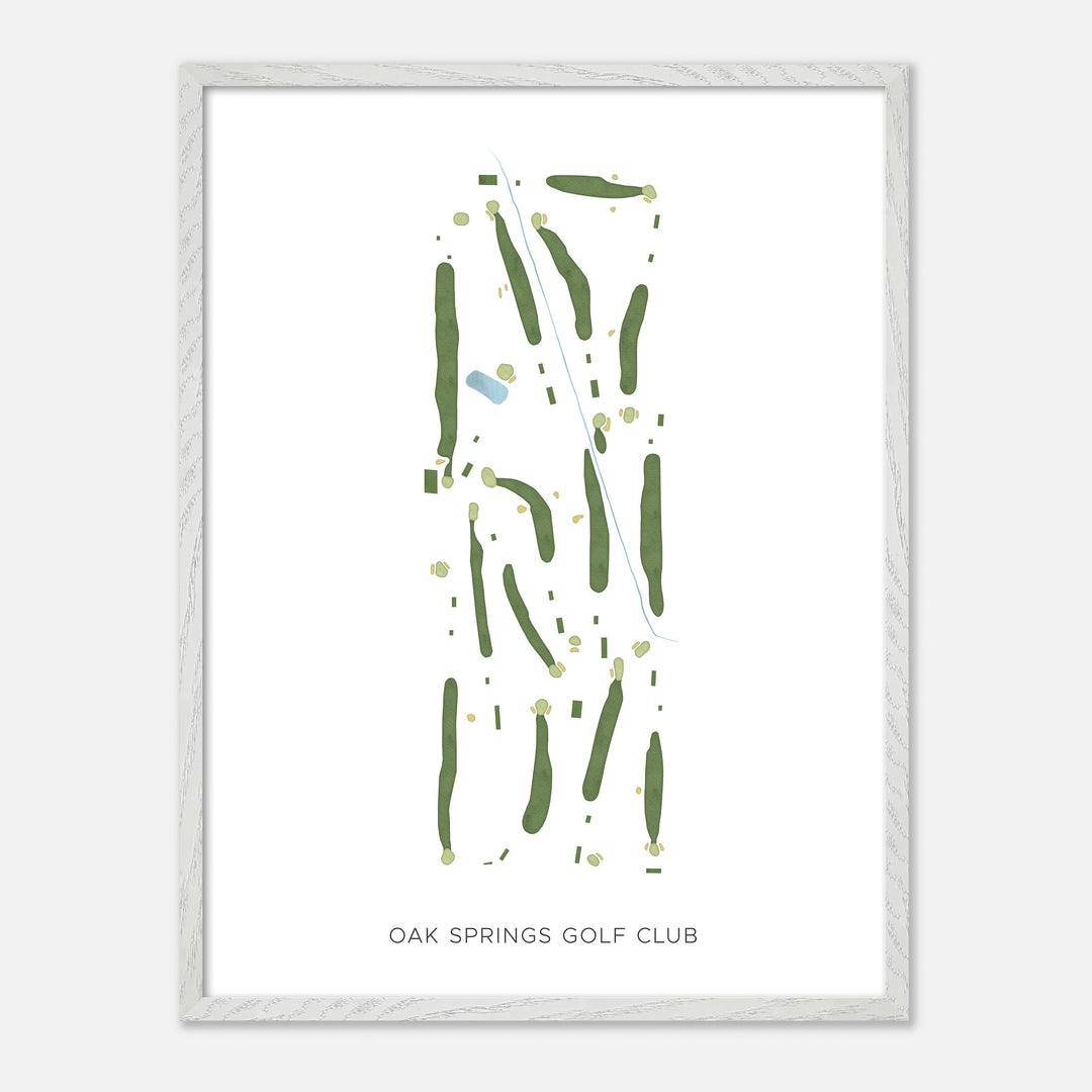 Print of Oak Springs Golf Club Modern Map