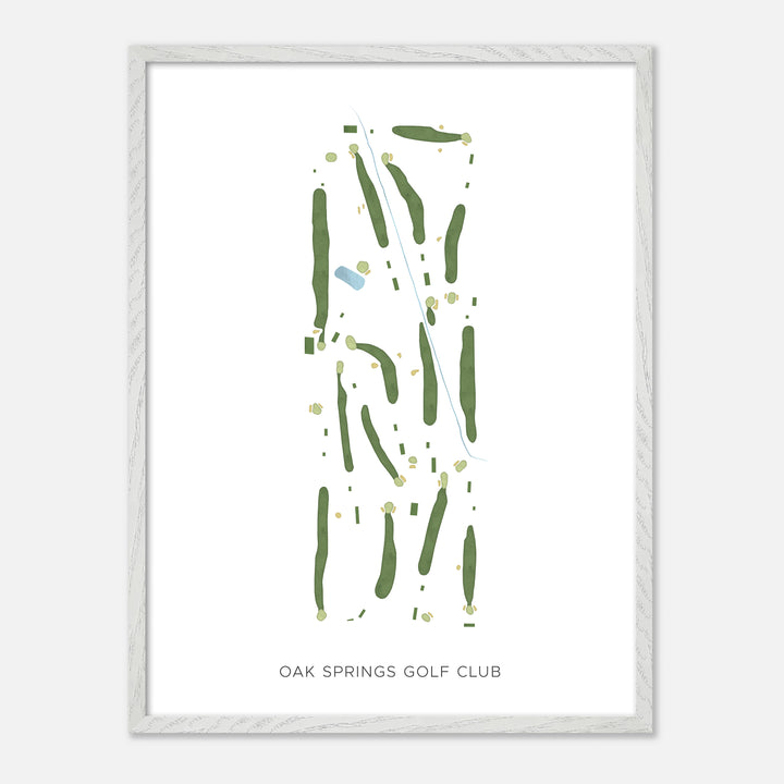 Print of Oak Springs Golf Club Modern Map