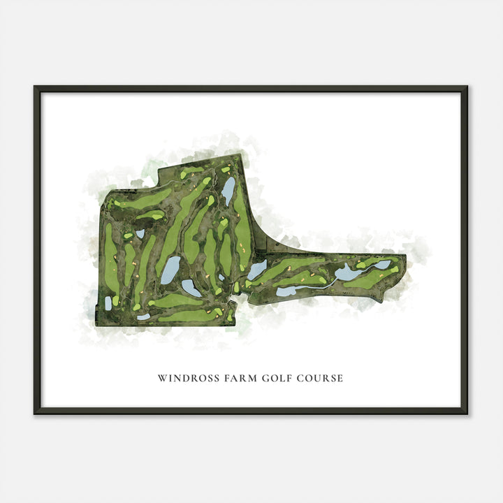 Print of Windross Farm Golf Course Classic Map