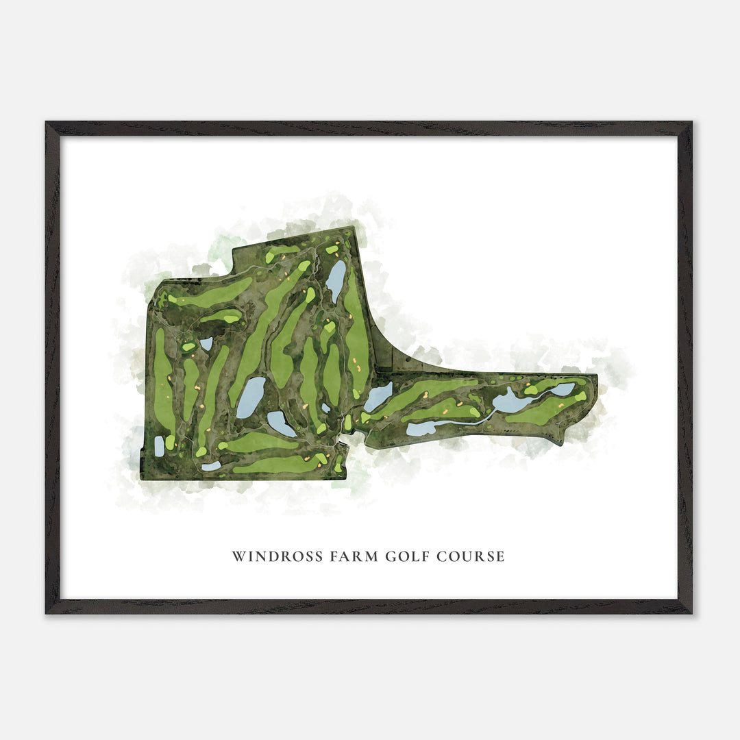 Print of Windross Farm Golf Course Classic Map