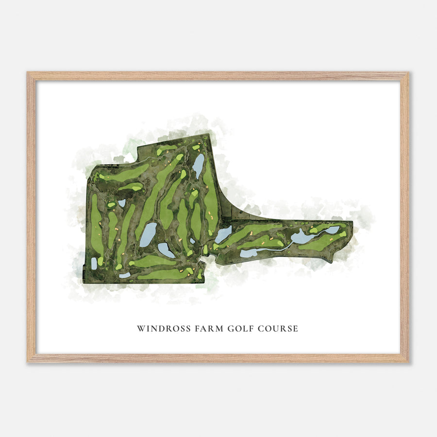 Print of Windross Farm Golf Course Classic Map