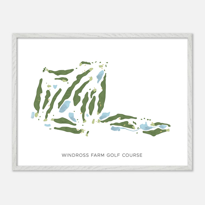 Print of Windross Farm Golf Course Modern Map