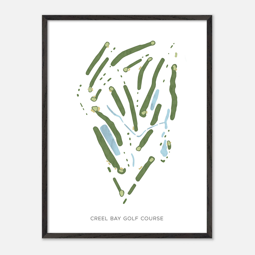 Print of Creel Bay Golf Course Modern Map