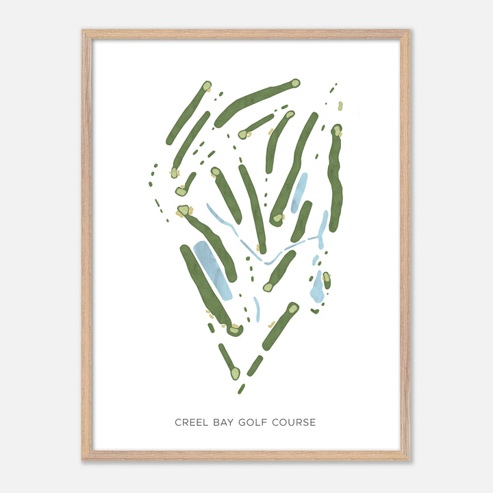 Print of Creel Bay Golf Course Modern Map