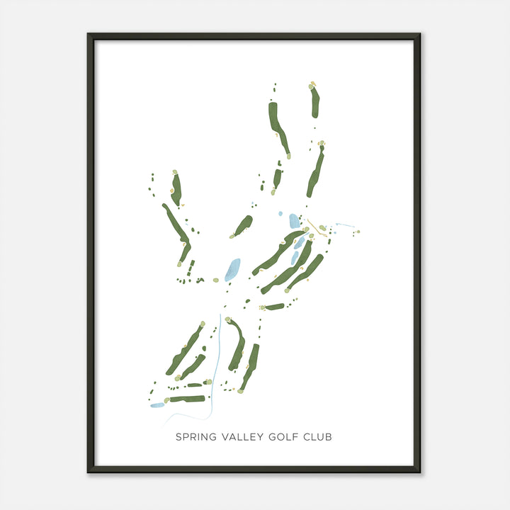 Print of Spring Valley Golf Club Modern Map