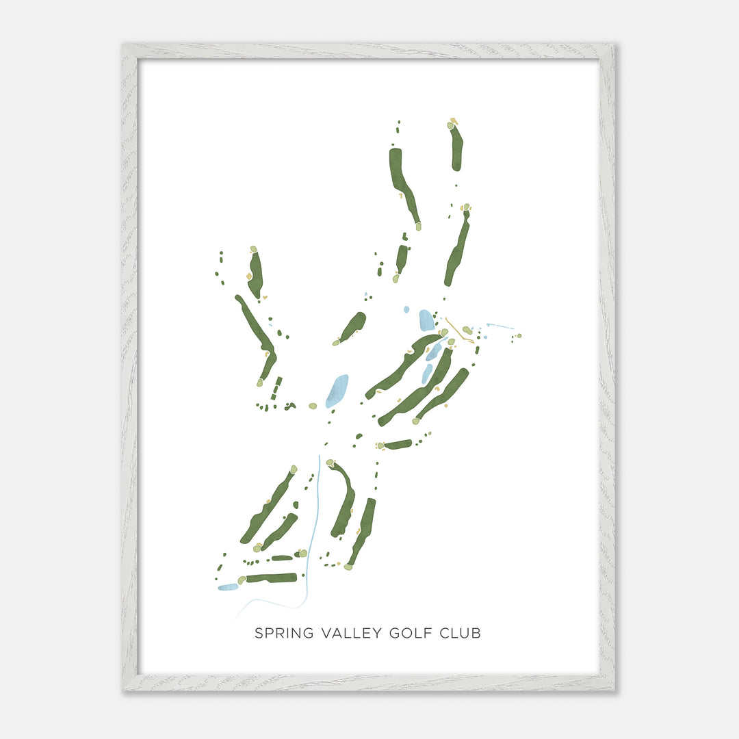 Print of Spring Valley Golf Club Modern Map