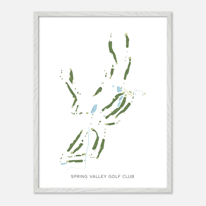 Print of Spring Valley Golf Club Modern Map