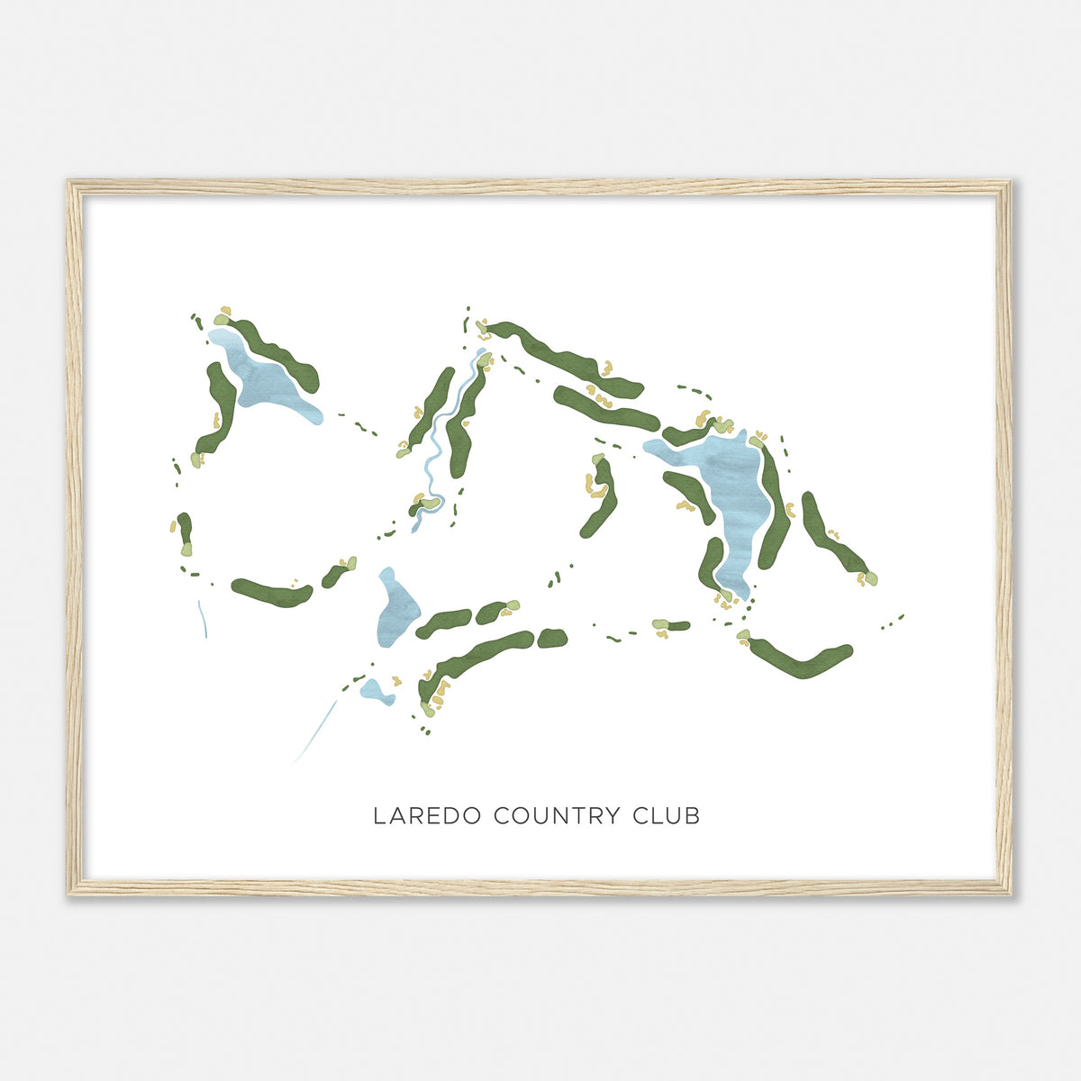 Print of Laredo Country Club Modern Map