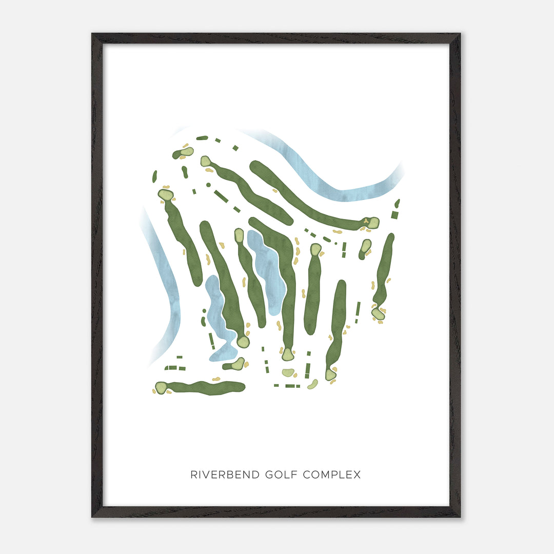 Print of Riverbend Golf Complex Modern Map