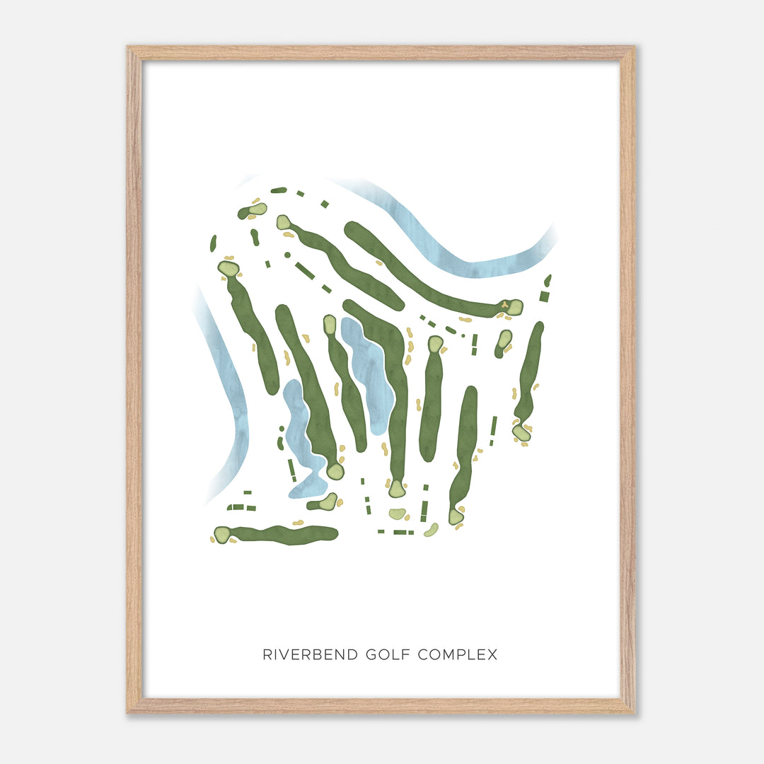 Print of Riverbend Golf Complex Modern Map