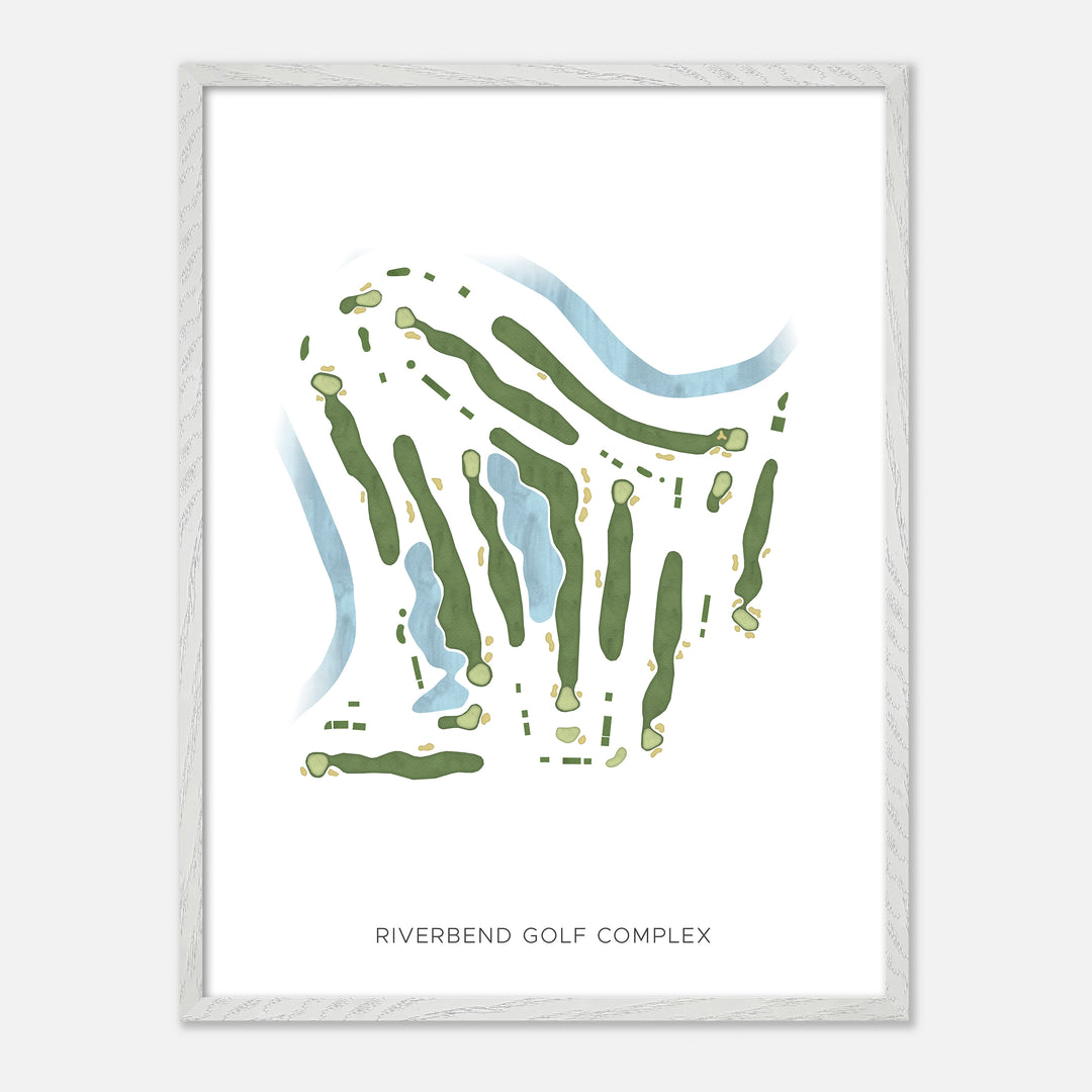 Print of Riverbend Golf Complex Modern Map