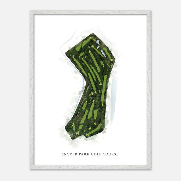 Print of Snyder Park Golf Course Classic Map