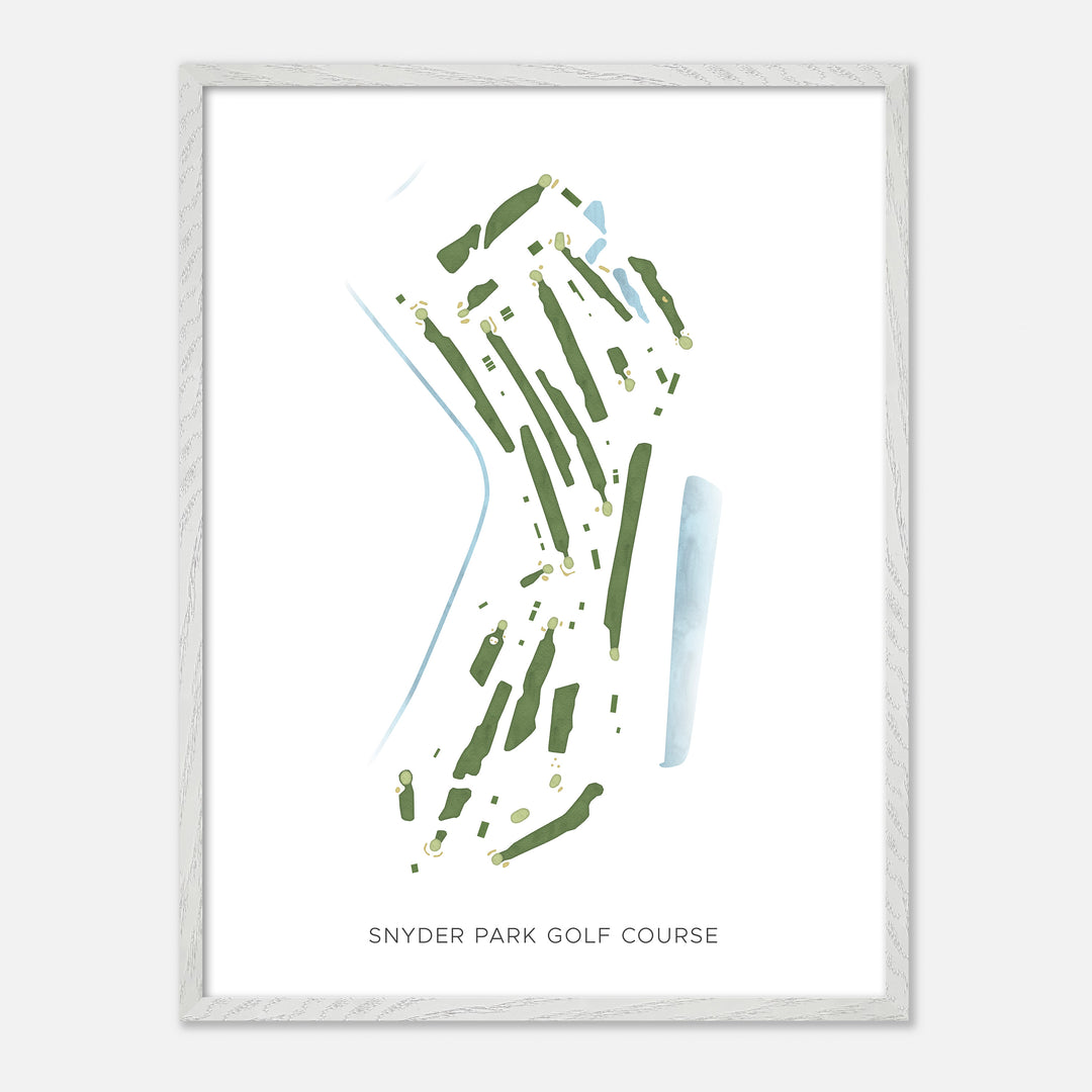 Print of Snyder Park Golf Course Modern Map