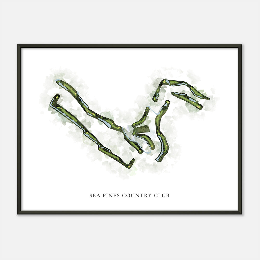 Print of Sea Pines Country Club Classic Map