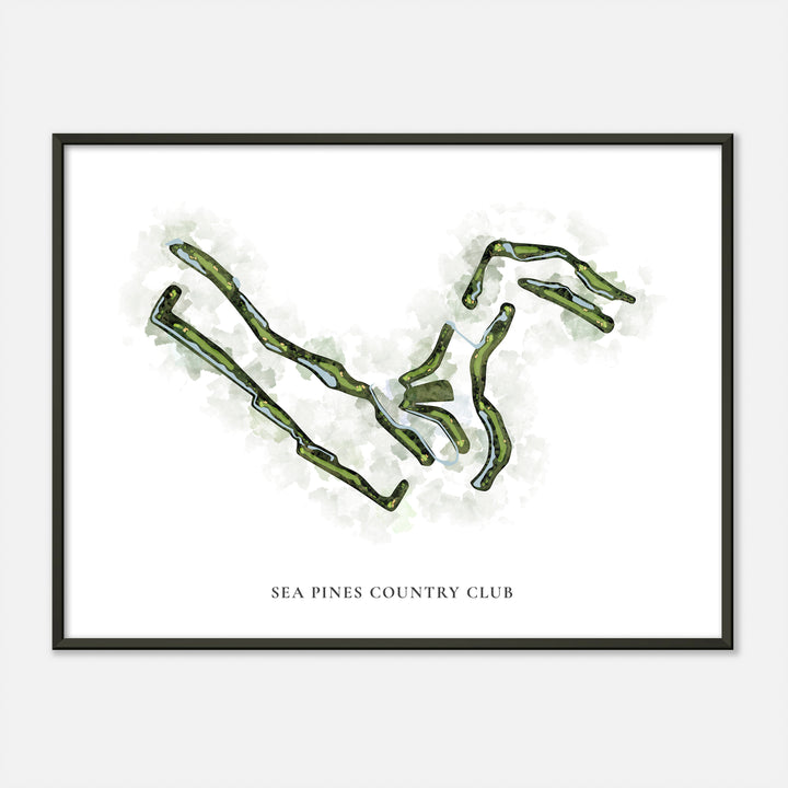 Print of Sea Pines Country Club Classic Map