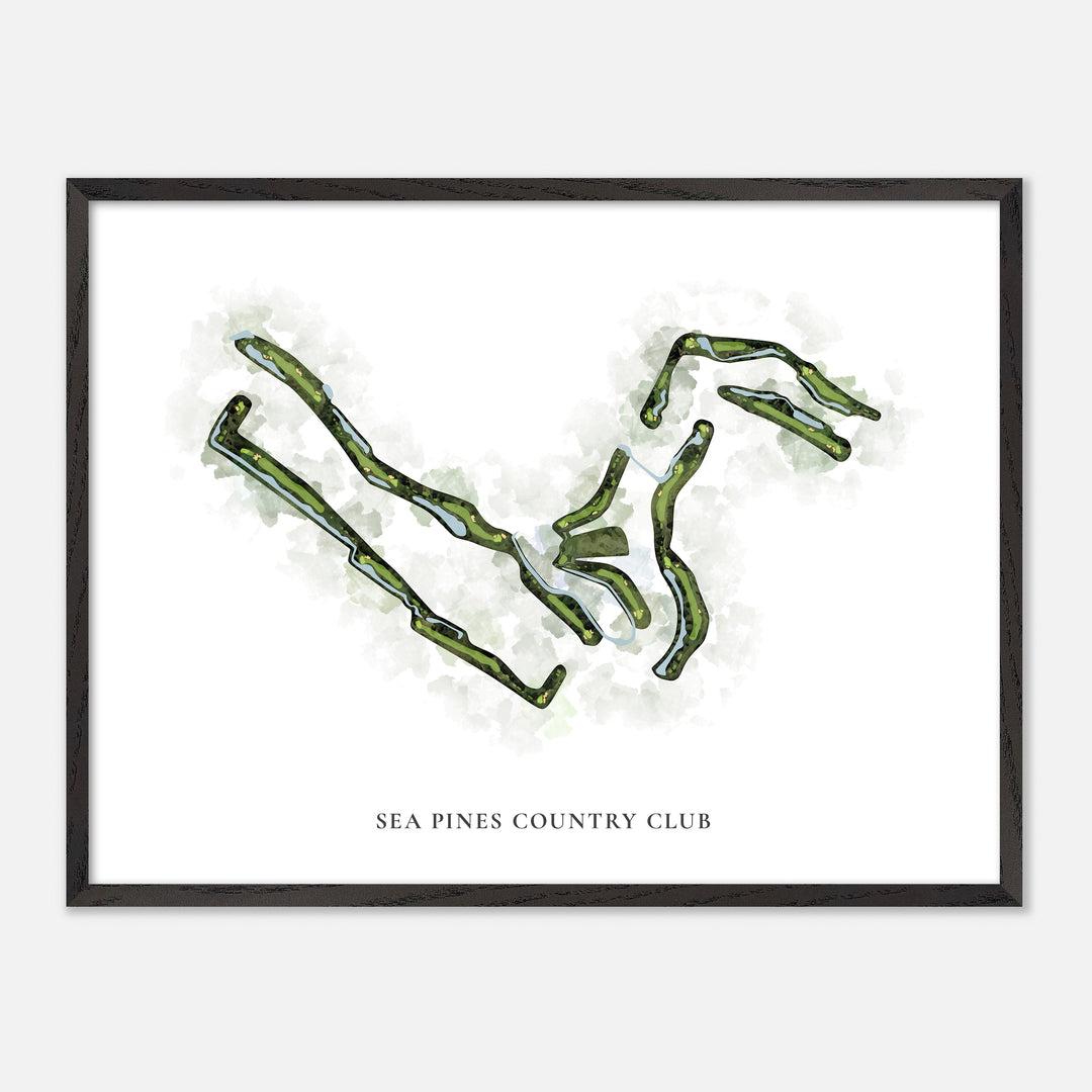 Print of Sea Pines Country Club Classic Map