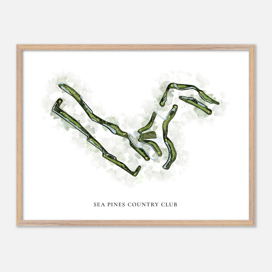 Print of Sea Pines Country Club Classic Map