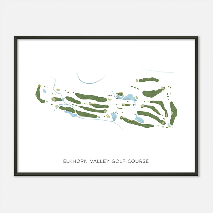 Print of Elkhorn Valley Golf Course Modern Map