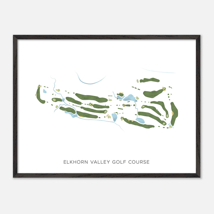 Print of Elkhorn Valley Golf Course Modern Map