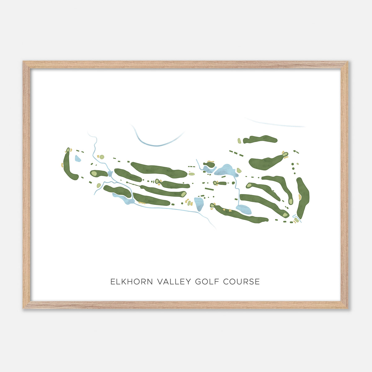 Print of Elkhorn Valley Golf Course Modern Map