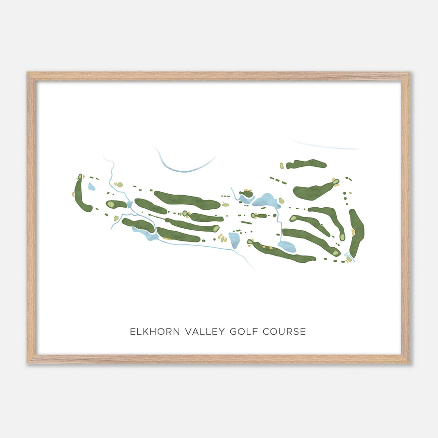 Print of Elkhorn Valley Golf Course Modern Map