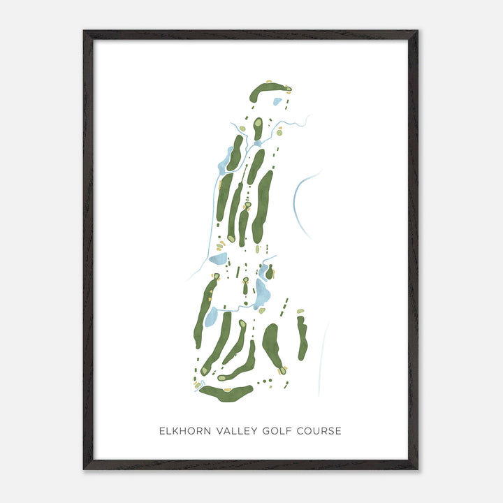 Print of Elkhorn Valley Golf Course Modern Map