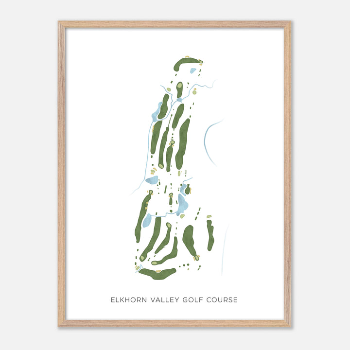 Print of Elkhorn Valley Golf Course Modern Map