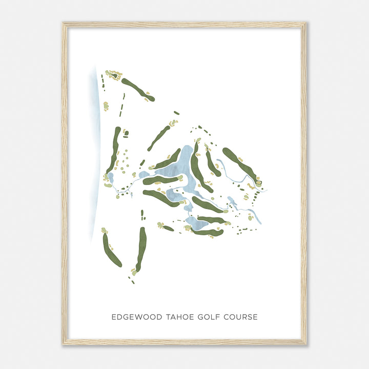 Print of Edgewood Tahoe Golf Course Modern Map