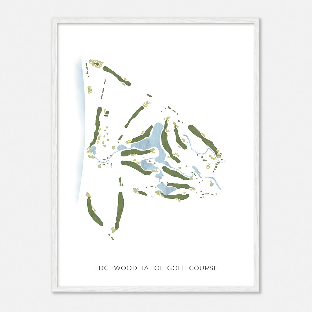 Print of Edgewood Tahoe Golf Course Modern Map