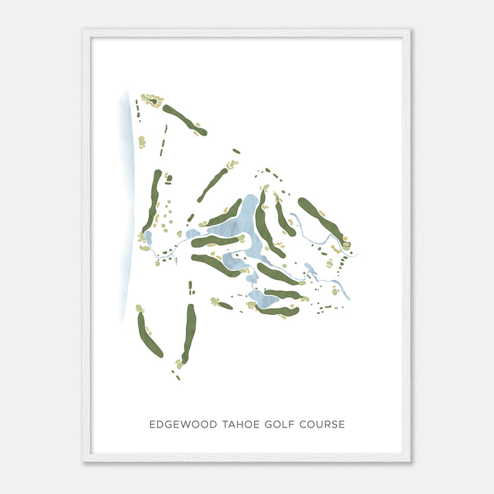 Print of Edgewood Tahoe Golf Course Modern Map